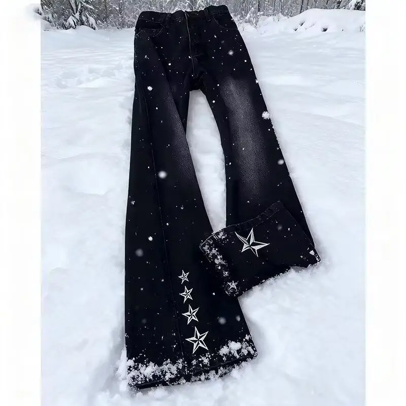 

Мужские джинсы в стиле хип-хоп с буквенным принтом, прямые, из смесового хлопка и полиэстера, для весны и лета, новинка сезона, трендовые, в стиле High Street, Гонконг