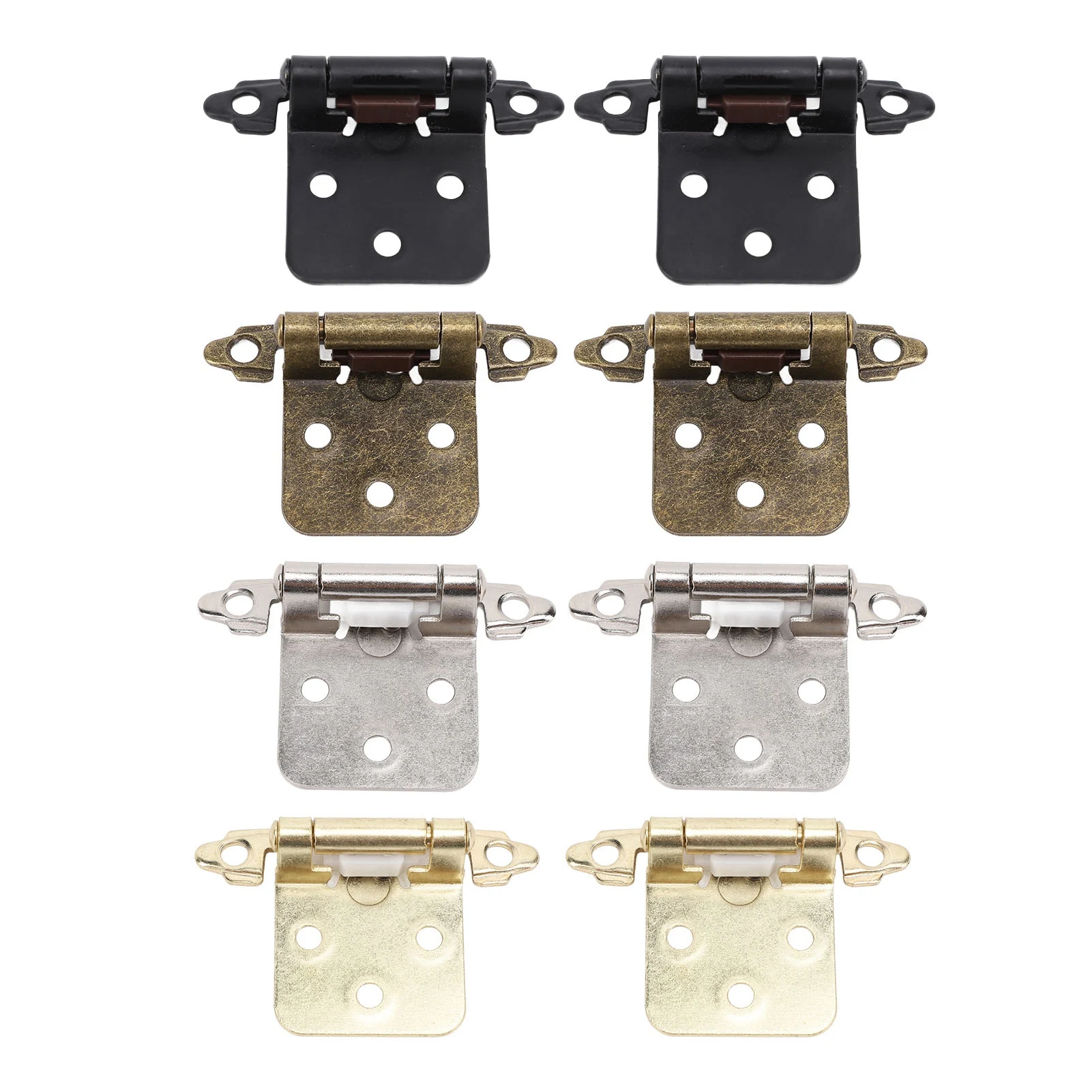 2pcs RV Cabinet Hinge 1/2in Overlay Self Closing Cabinet Door Hinge Hardware Steel for RV Boat Bathroom Kitchen