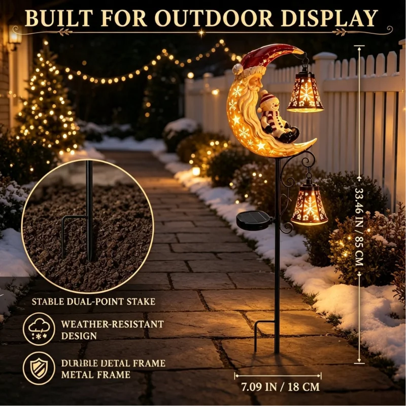 Outdoor Lighting Yard Stakes - Lámpara Solar de Navidad con Forma