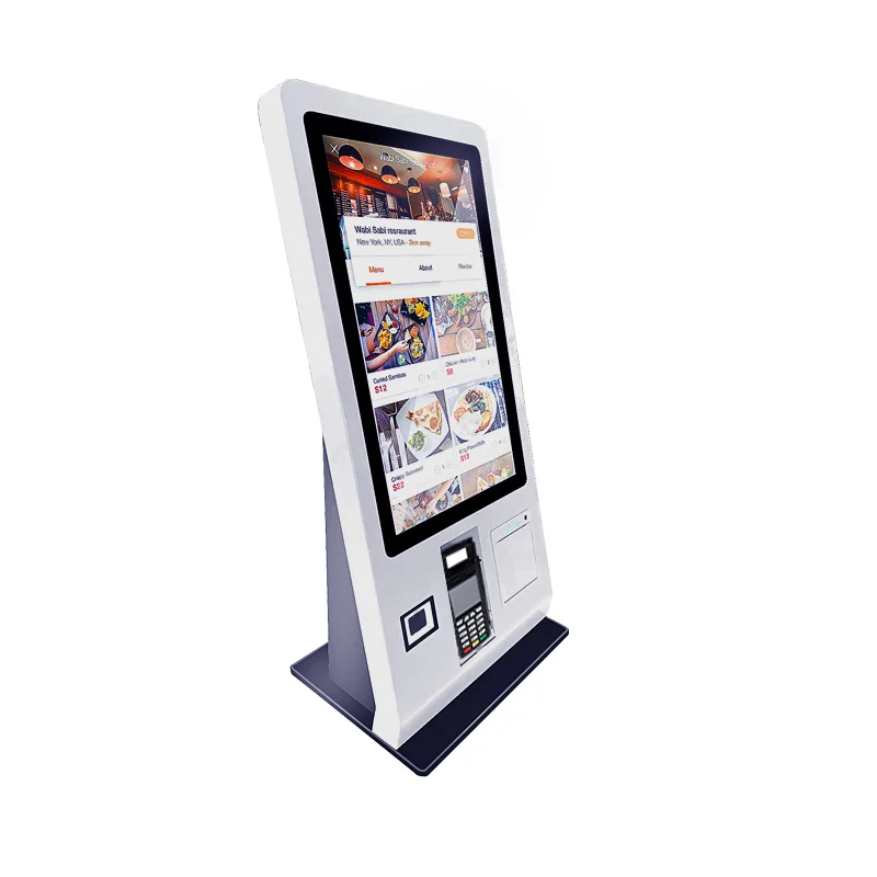 t Terminal Touch Screen Self Ordering Kiosk Checkout Machine 24 Inch Table Desktop Automatic Payment Machine Self Service Paymen