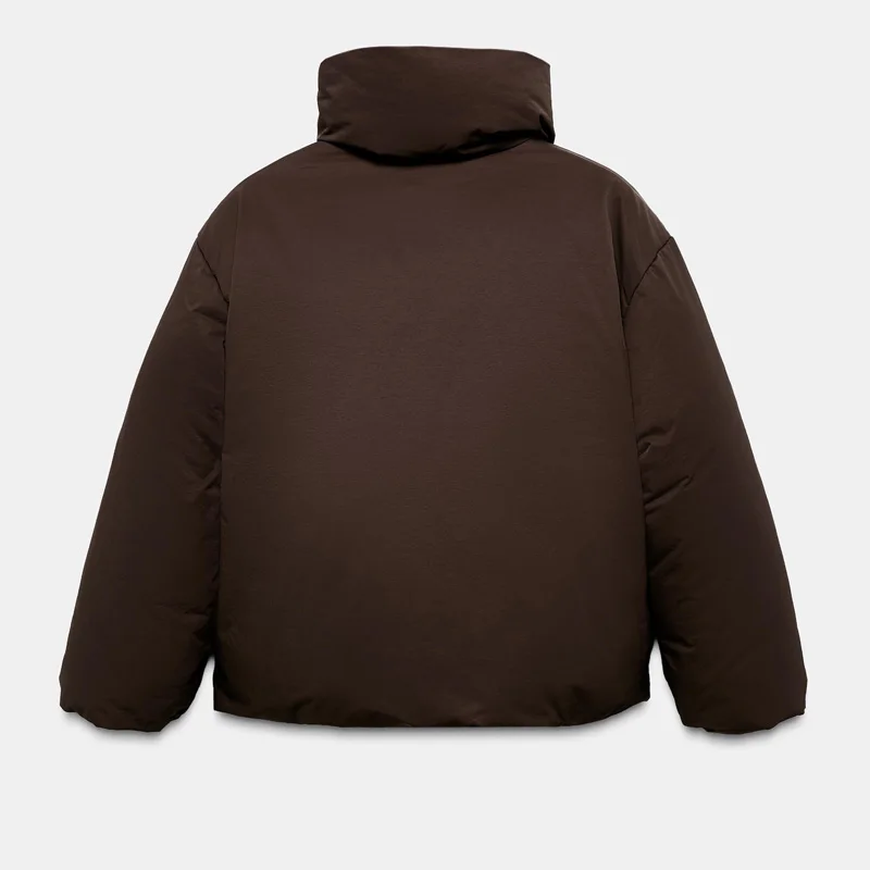 Winter Warm Puffy Women's Down Jacket Thicken High Collar Lace Up Cotton Padded Coats Single Breasted Outwear 2025 New Lady Coat