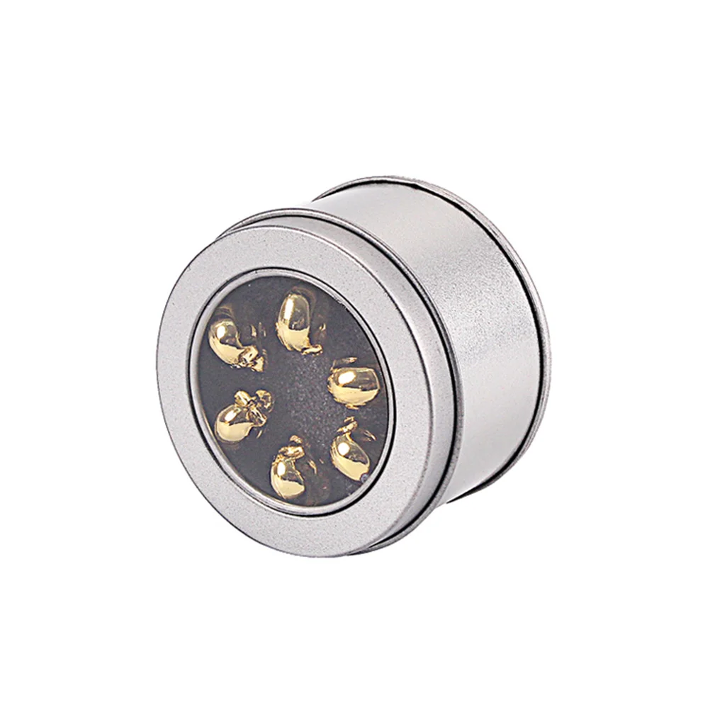 6개입 골든 스컬 브릿지 핀 아연 합금 광택 마감 브릿지 보호 및 톤 향상 기타리스트용 스컬 헤드 핀