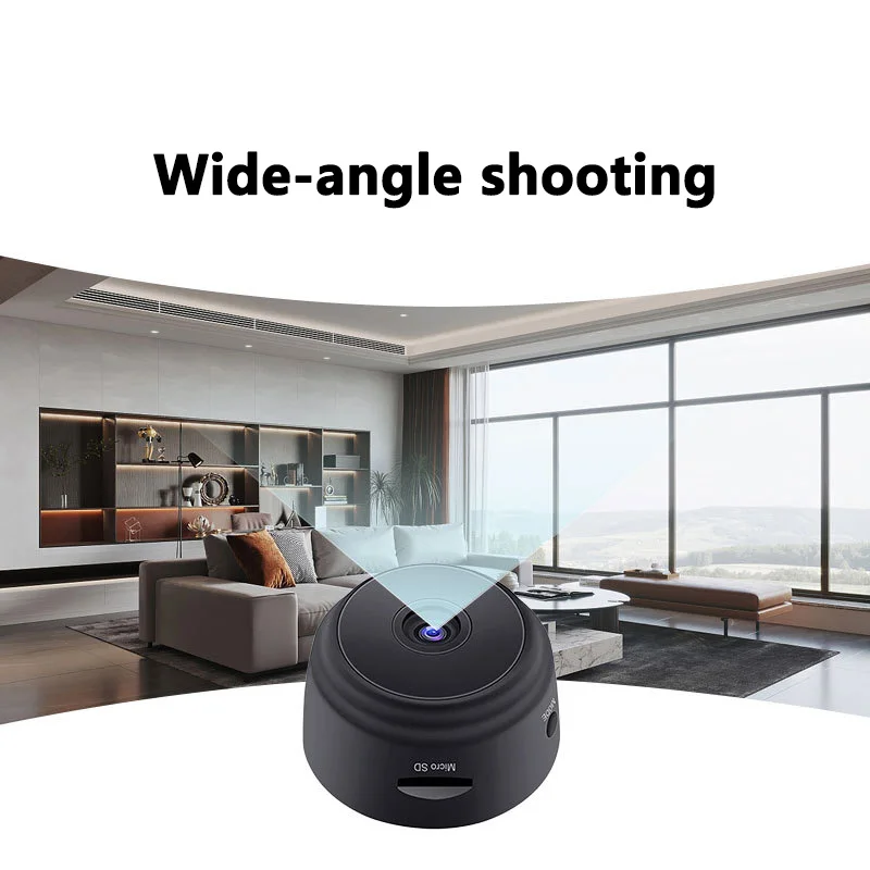 Miniaturowa kamera WiFi HD do monitoringu wewnętrznego, bezpieczeństwa i nadzoru, niania elektroniczna z noktowizorem, kamera IP 1080P z nagrywaniem audio i wideo.