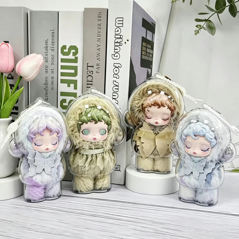 Clear Protective Case for SKULLPANDA Light Weaving Garden & Winter Symphony Plush Doll Dustproof Pendant Box Pendant for Collect