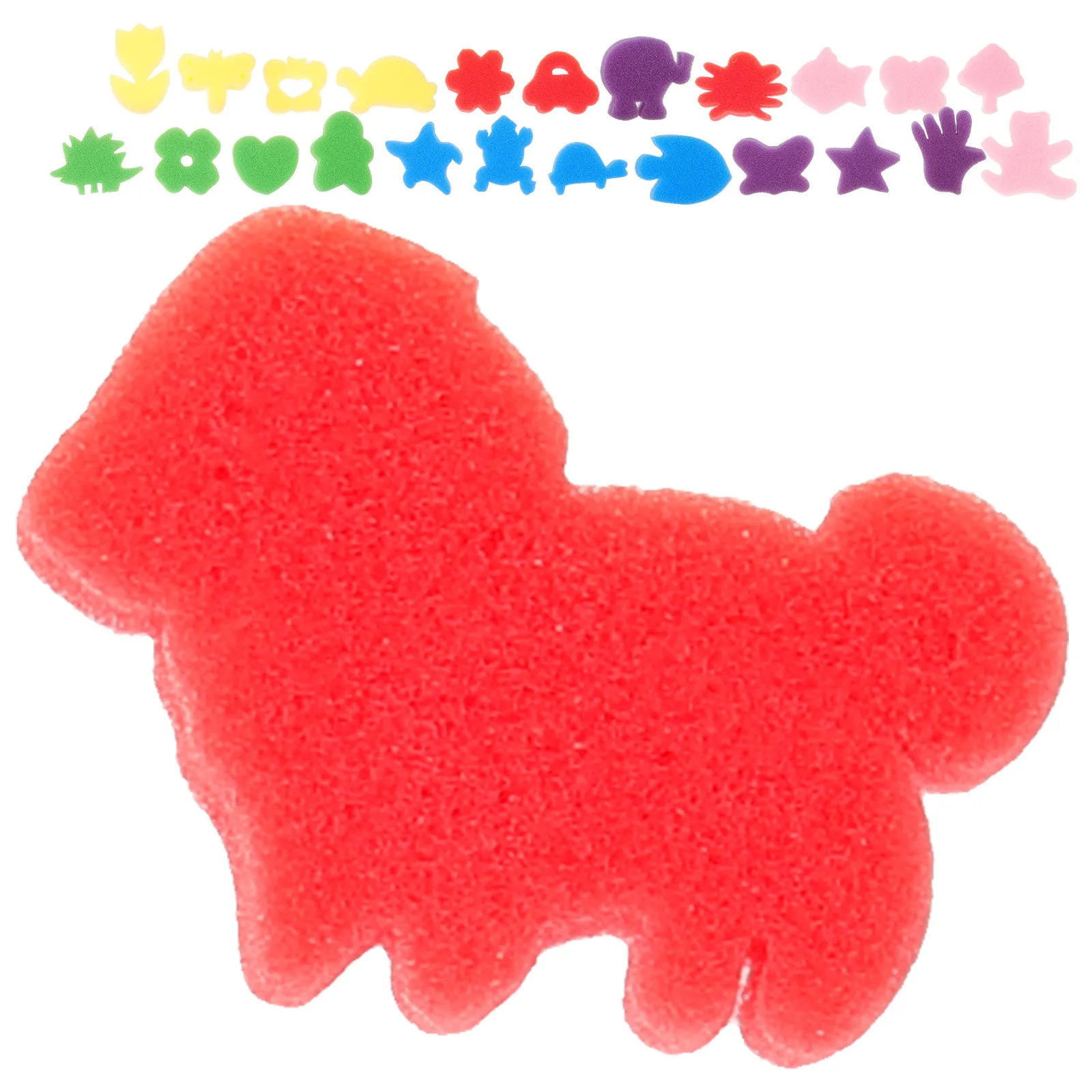 

24Pcs Art Painting Sponge Set for Reusable Easy Clean Safe Material Great for Art Classes DIY Sponge Brush Set