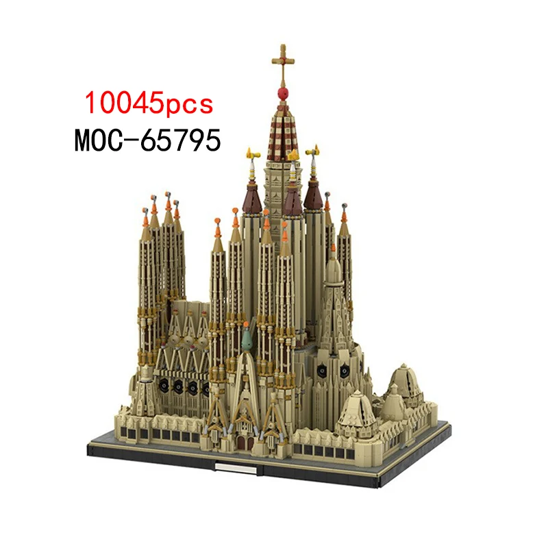 Barcelona Sagrada Familia MOC-65795 piccoli blocchi di assemblaggio di particelle giocattoli modello di costruzione