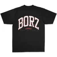 Wolf King BORZ Letter UFCT T-shirt MMA Casual Fitness Loose Pure Cotton Men's T-shirt Women's Short-sleeved Couple Style