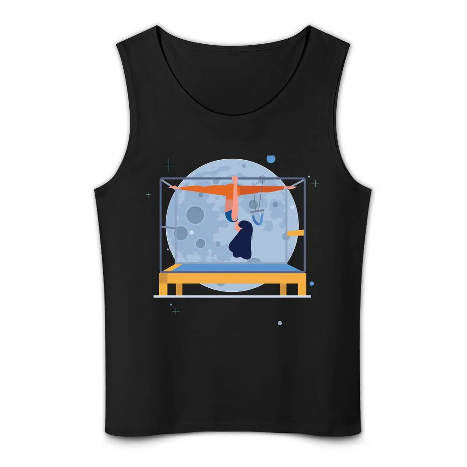 Pilates Over the Moon canotta abbigliamento per uomo summer gym anime clothes