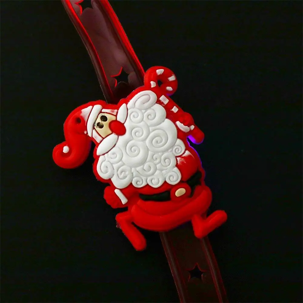 

Hand Ring Ornaments LED Christmas Clap Circle Plastic Christmas Christmas Pop Circles Cotton Pop LED Christmas Bracelet Party