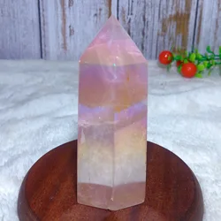 Cristallo naturale Aura quarzo rosa torre pietre preziose colorate di alta qualità minerale energia pietra Reiki decorazioni per la casa regalo