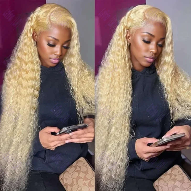 

13x6 613 Blonde Curly Wig 100% Quality Human Hair HD Lace Frontal Transparent Brazilian Deep Wave Cheap Wigs For Women Choice