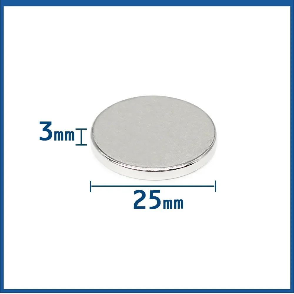 2/5/10/20/30PCS 25x3 mm Round Rare Earth Neodymium Magnet 25mm*3mm Search Magnet Strong 25x3mm Disc Permanent Magnet 25*3 mm