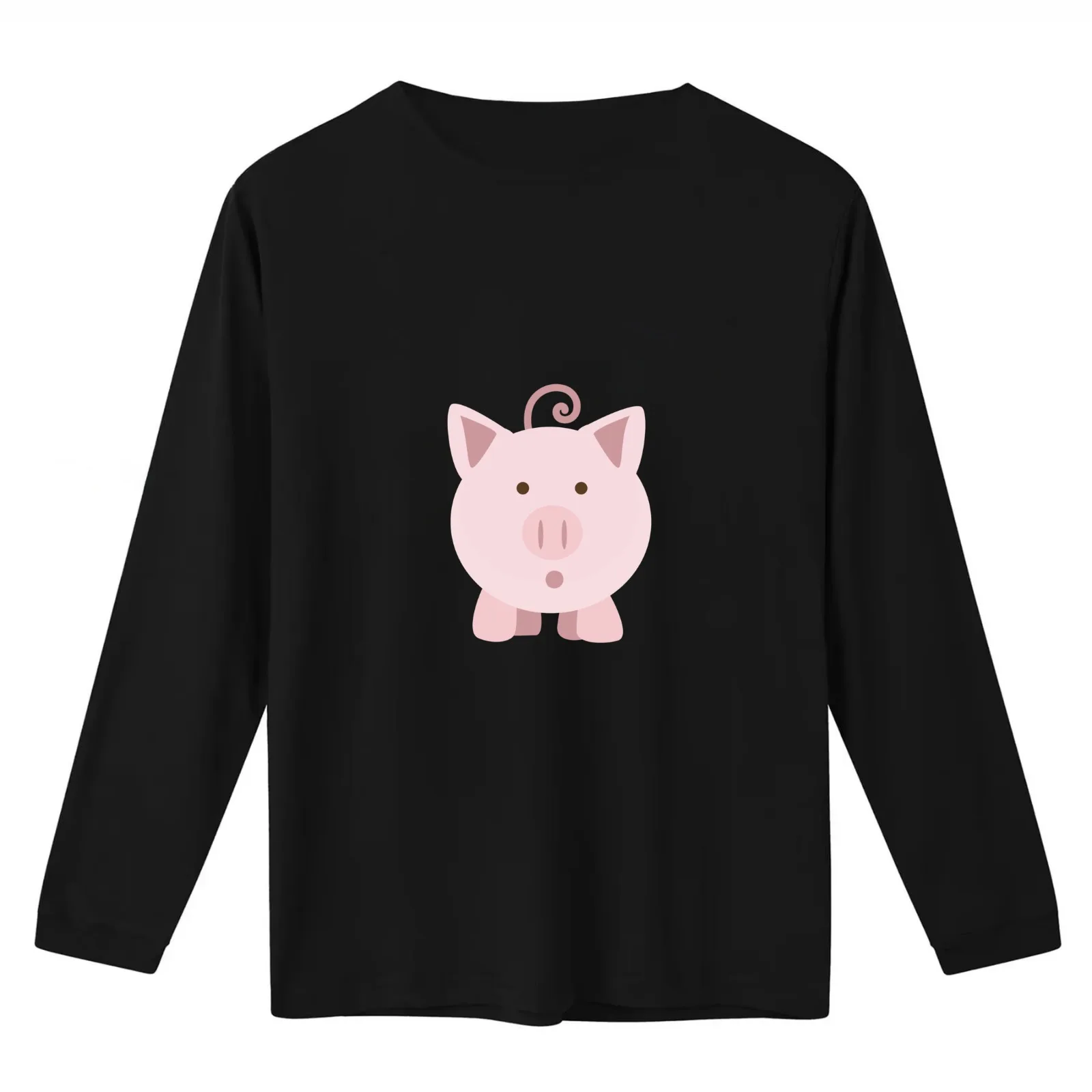 Surprised pig T-Shirt Summer Casual Cotton Tee Oversized Streetwear Tops Vintage Graphic Print Loose Fit Short Sleeve