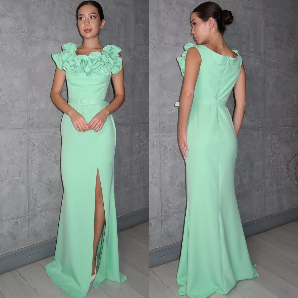 Изящное атласное вечернее платье русалки по индивидуальному заказу, классические платья для выпускного вечера без рукавов с круглым вырезом, темпераментные платья для особых случаев