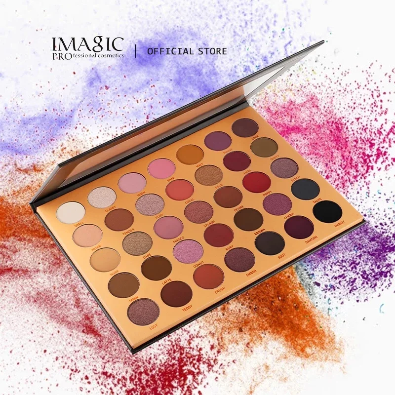 IMAGIC New35C Eye Shadow Flash Eyeshadow Makeup Pallete Matte Eye Shadow Palette Nude Makeup Set Cosmetic Powder Pigment neon