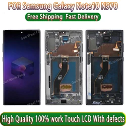 100% pruebas AMOLED Note 10 lcd para Samsung Galaxy Note10 N970 N970F N9700 pantalla + montaje de digitalizador de pantalla táctil reemplazo