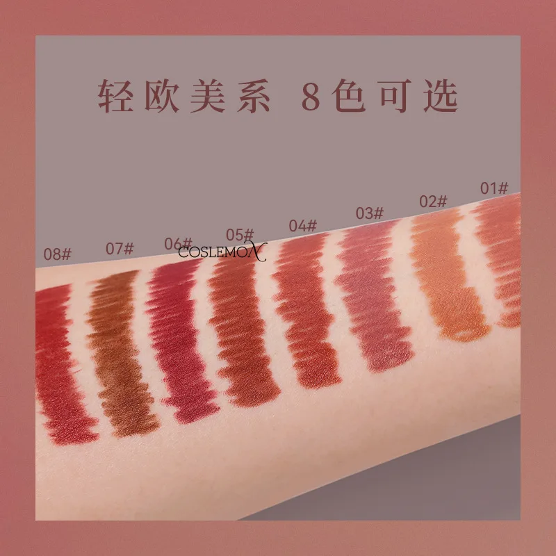 Matte Lip Liner Pencil Naakt Fluwelen Mist Waterdichte Langdurige Lipstick Gemakkelijk te dragen Non-stick Cup Sexy Rode Lip Make-up Cosmetisch