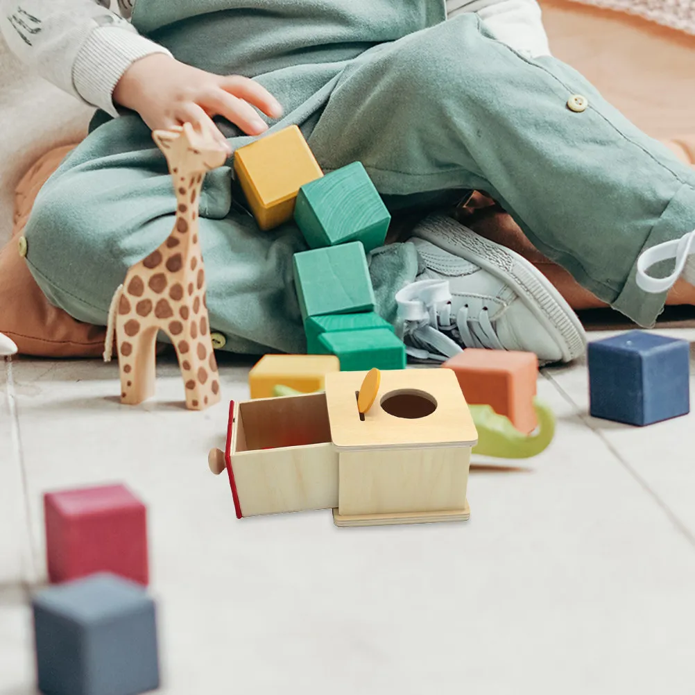 1 Set Holzbox Montessori Pädagogisches Spielzeug zur Entwicklung der Feinmotorik Sensorisches Lernen Frühkindliche Bildung
