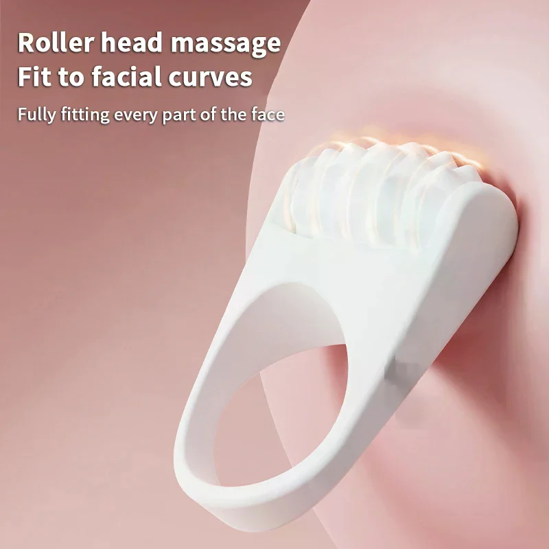 Facial Massage Roller Manual Facial Lifting Massager Rolling Massage Stick Ring Beauty Care Tool Silicone Portable Travel/Home