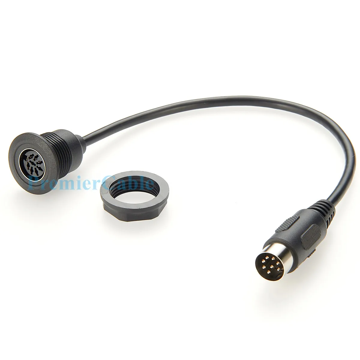 Round Panel Mount DIN 8Pin Male to Female Cable 8 PIN DIN Extention speaker Audio Cable DIN 8Pin Socket Coupler