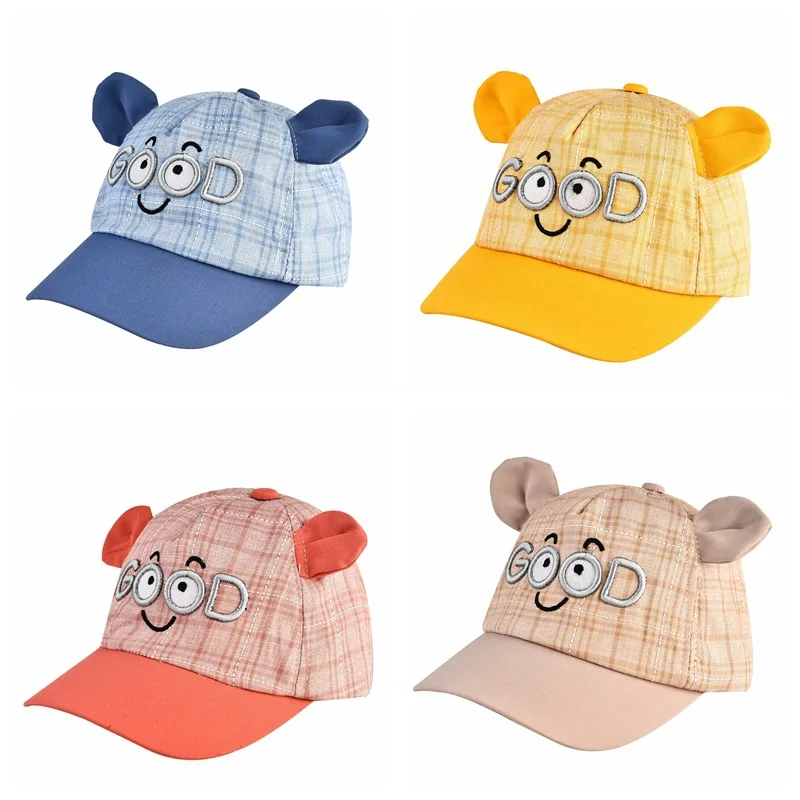

Children Sun Toddler Cute Embroidered Baby Girl Boys Hat With Ear For Spring Newborn Photography Props Basebal