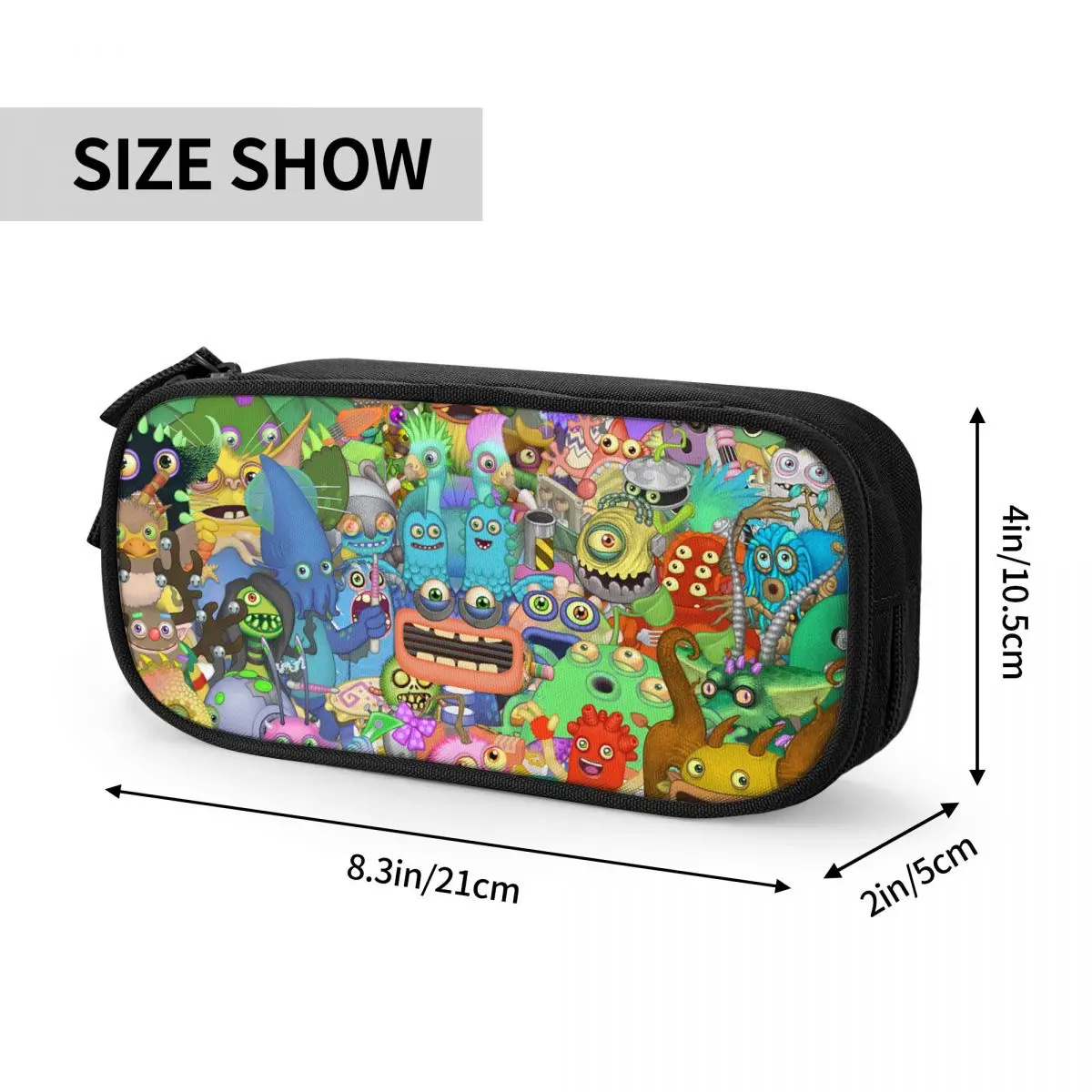 My Singing Monsters Music Game Pencil Case Cute Pen Box Bag Girl Boy Large Storage School Supplies Zipper Pencilcases