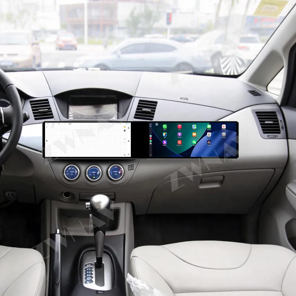 Central Multimídia Automotiva Android 13 com Tela Dupla HD Touch de 12.3 polegadas para Mitsubishi Junge 2015-2026 - Acessório Interno e Unidade Princ