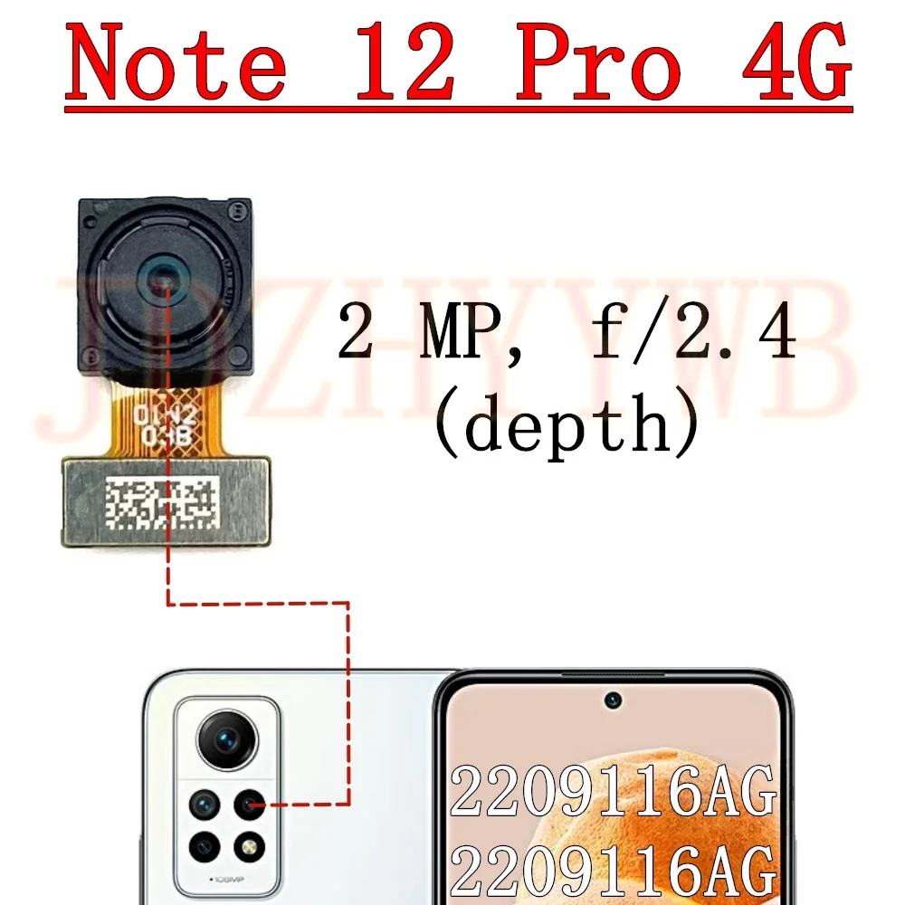 Rear Front Camera For Xiaomi Redmi Note 12 Pro 4G Frontal Selfie Facing Main Wide Back Camera Module Flex Cable Replacement