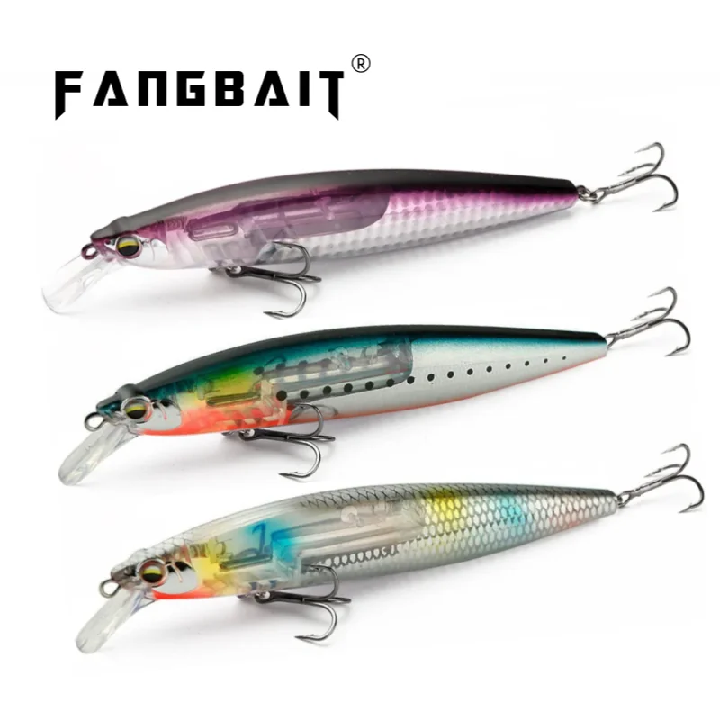 Fangbait Floating Minnow 2024 Long Casting Hard Bait Flash Blade Exsence Slient Assassin 120F Wobblers for Fishing Seabass Trout