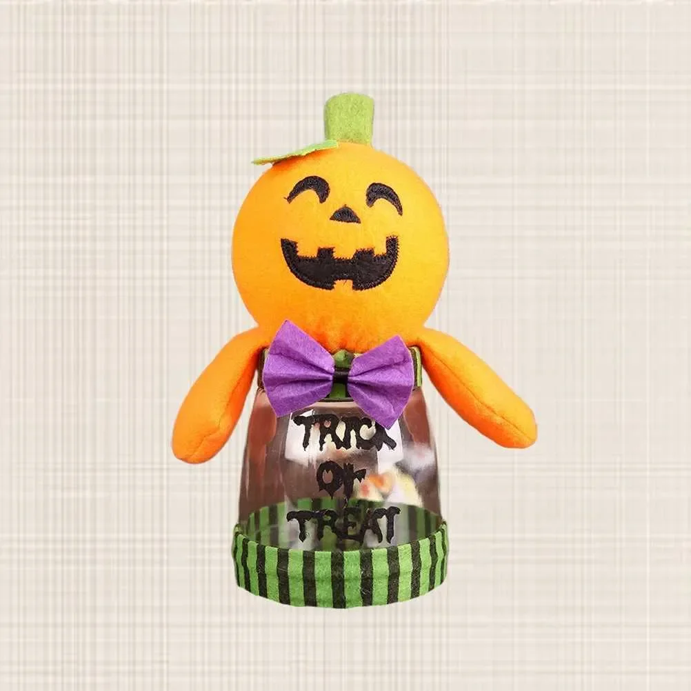 

Halloween Candy Bottle Candy Jar Plastic Candy Jar Transparent Halloween Candy Jar (Pumpkin)