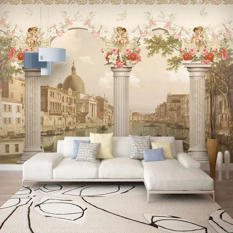 Custom 3D Wallpaper European Style Retro City Building Photo Wall Mural Living Room Bedroom TV Sofa Home Decor Background