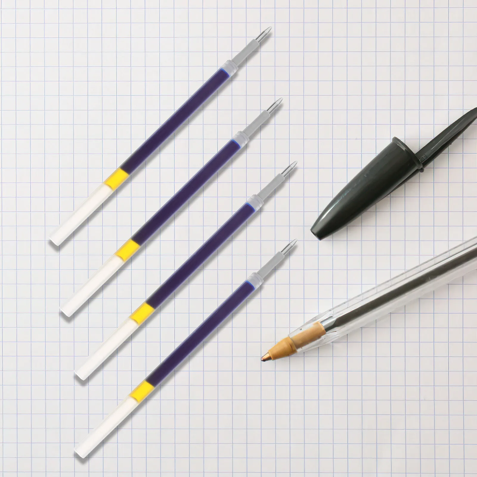 

60Pcs Writing Pen Refills Gel Ink Refills Smooth Writing Leak Proof PP Material Creative Stationery Gift for Students Colleagues