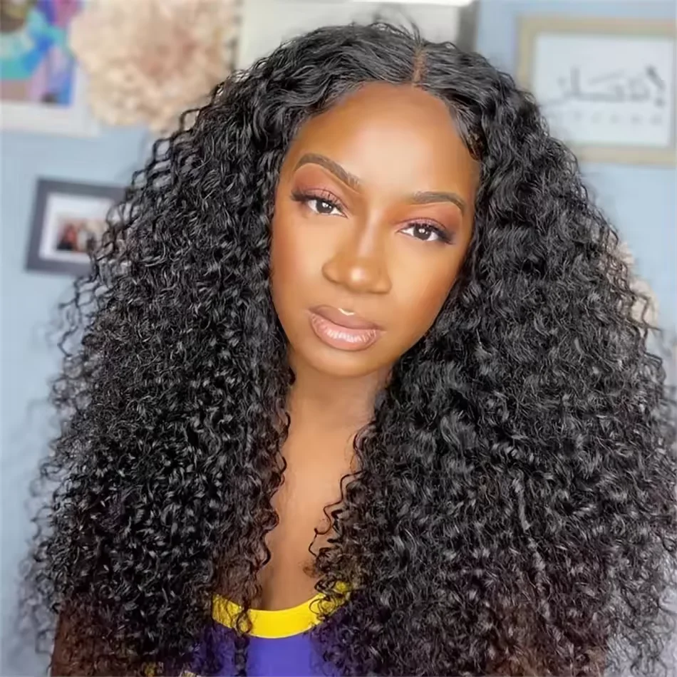 Wig Lace Frontal 13x6 13x4 HD transparan dengan kepadatan 200% 52 inci warna alami Wig rambut manusia gelombang dalam untuk wanita