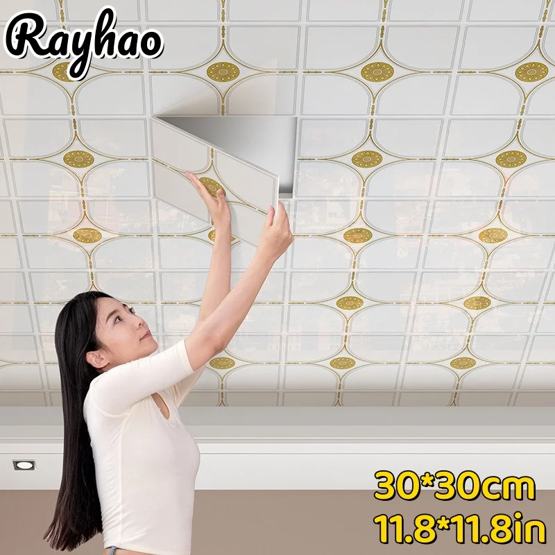 

PVC Backsplash Tiles for Kitchen Living Room Foam Self-Adhesive Vinyl Panels Wall Stickers Ceiling Home Decoration Renovation