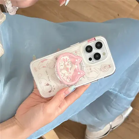 आईफोन 16 प्रो 15 13 14 प्रो मैक्स के लिए कावई कार्टून कैट मैग्नेटिक फोन केस, मैगसेफ स्टैंड शेक होल्डर गिर्प केस के साथ प्यारा कवर 8 best sales मैगसेफ एनीमेशन - №5