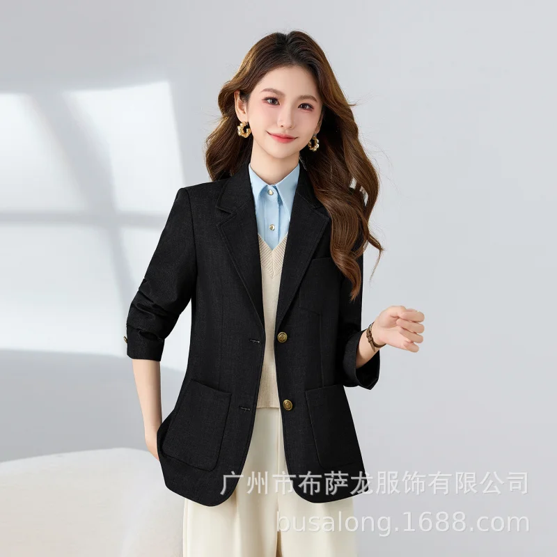 

2025New style blazer with a business vibe, long-sleeved professional women's suit, formal women's jacket, workwear25008