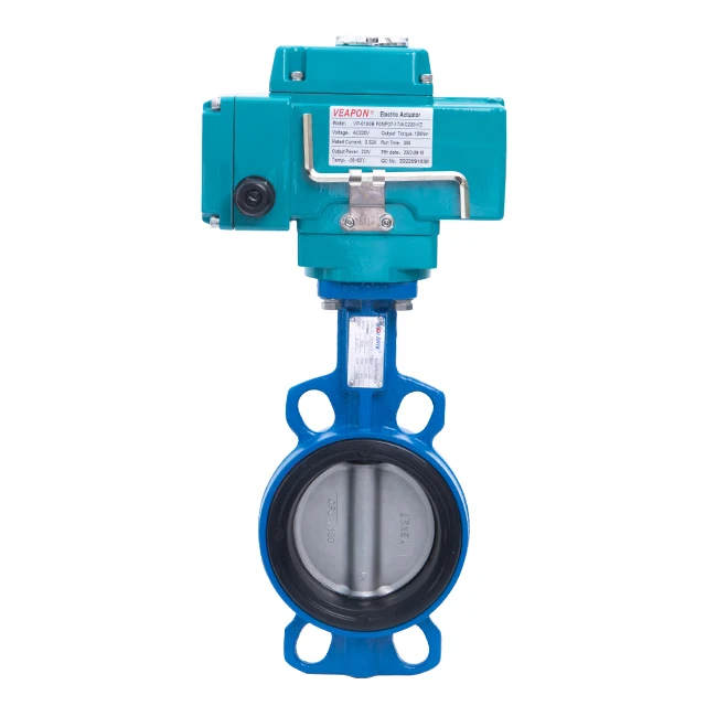 High Quality Competitive Price DN50-1200 PN10/16 Electrical Valve Actuator Operated Wafer Butterfly Valve Electric Valve