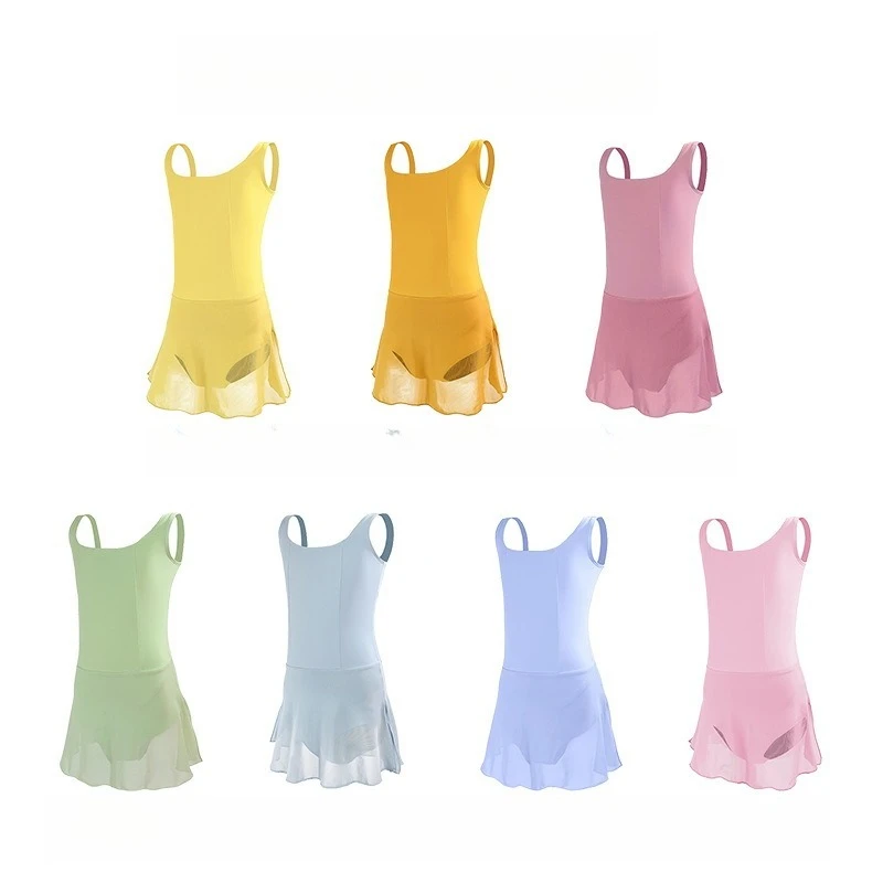

Children's Ventilate Suspender Dance Dress Girls' Ballet Skirt Chinese Dance Grading Exam Dance Dress Physical Gymnastics Dress