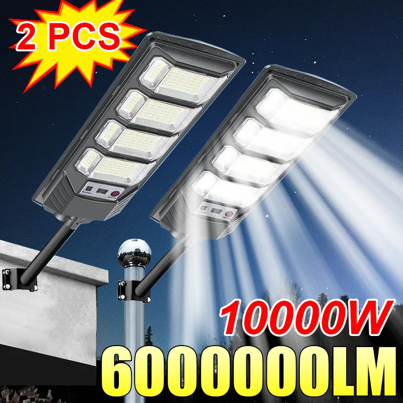 

6000000LM 10000 Вт/6000 Вт/3000 Вт 1/2 шт. мощный солнечный светодиодный светильник уличный датчик движения солнечная лампа мощный садовый уличный настенный светильник