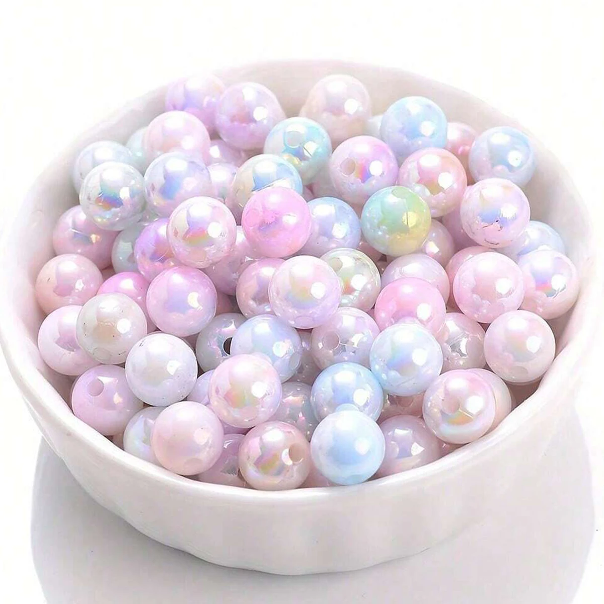 800pcs/24 grid set box 6mm/8mm/10mm cute AB color acrylic beads in various sizes  make couple bracelets DIY jewelry accessories view 2