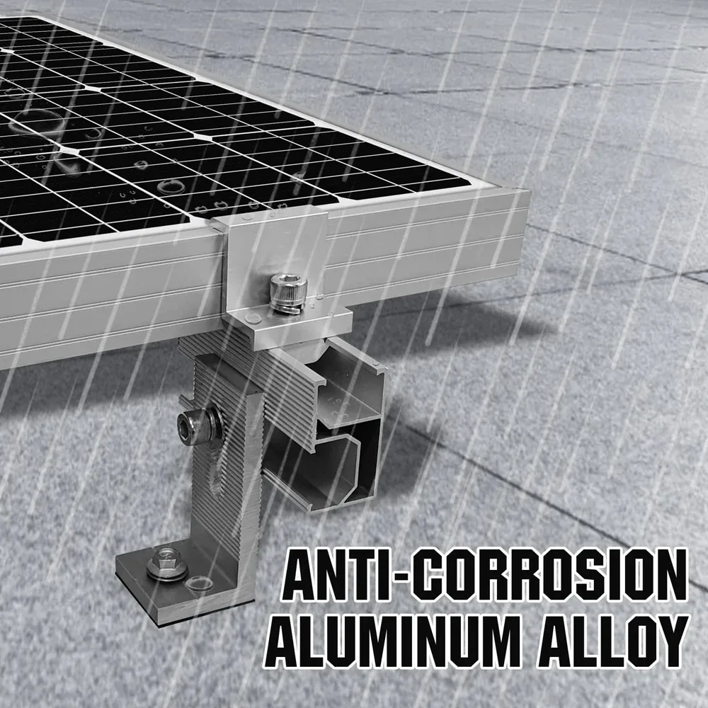 Solar Panel Bracket Mounting Rails Photovoltaic Panel Aluminium Solar Rail Mid And End Clamp For Shingle Roof 30/35mm