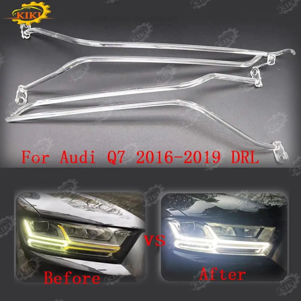 

Daytime For Light 2016 Bar Headlight Tube Audi Running 2018 Light Fit Q7 2017 Guide 2019 Strip Car DRL