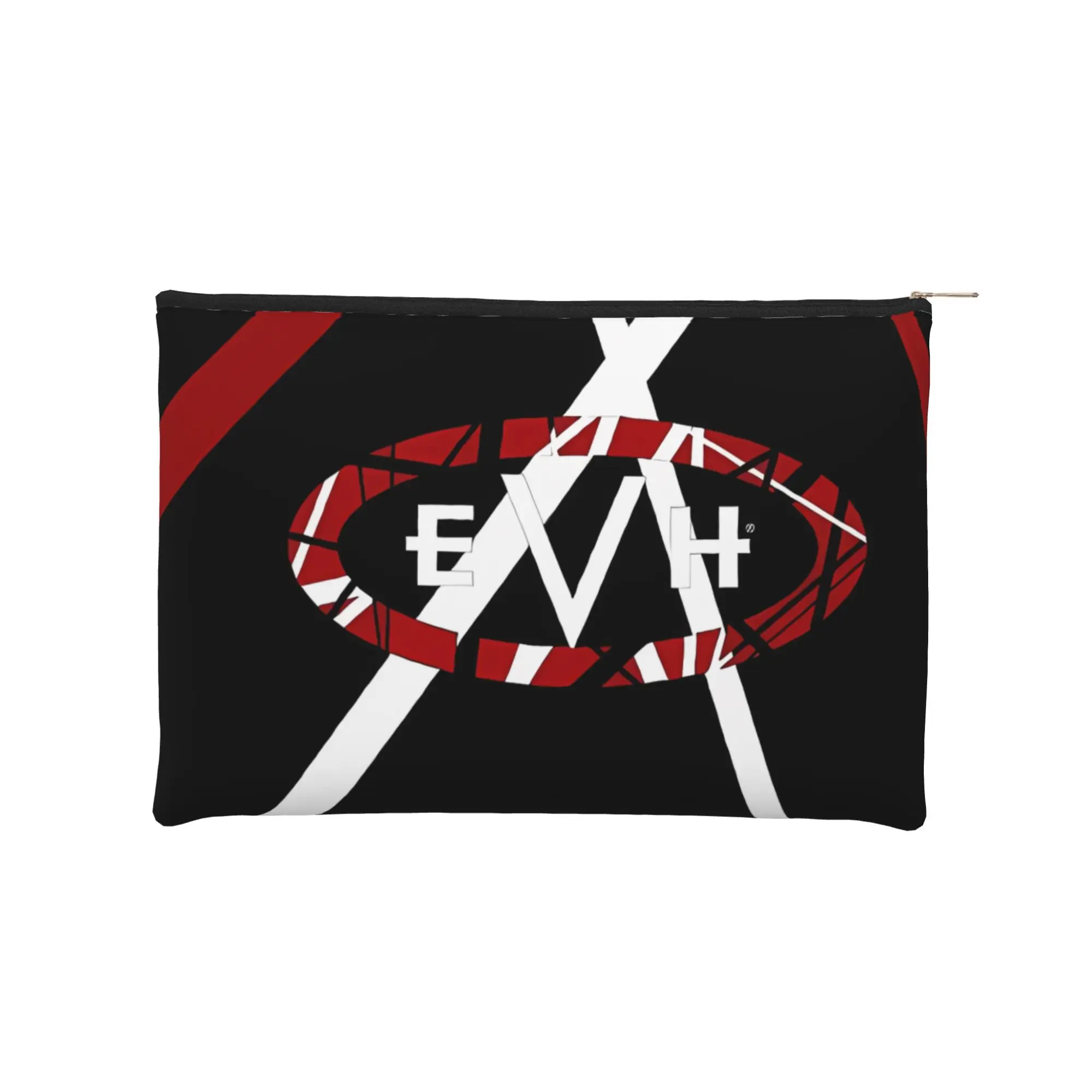 Stylish Black Van Cool Makeup Bag Van Halen Toiletry Bag with Zipper Travel Cosmetic Pouch