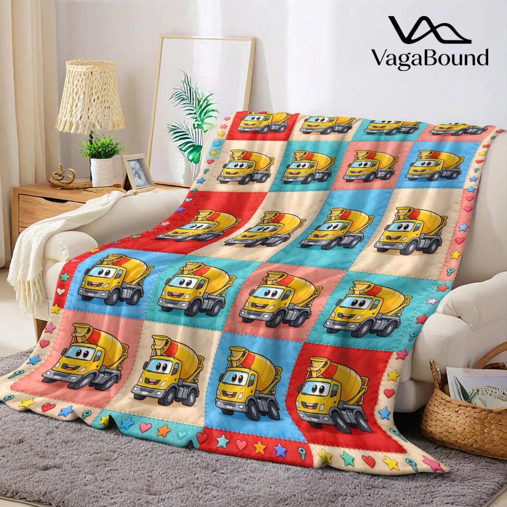 Yellow Mixer Star Heart Flannel Blanket Perfect for Sofa Office Bed Travel Sleep Read Relax Camping Four Season Use