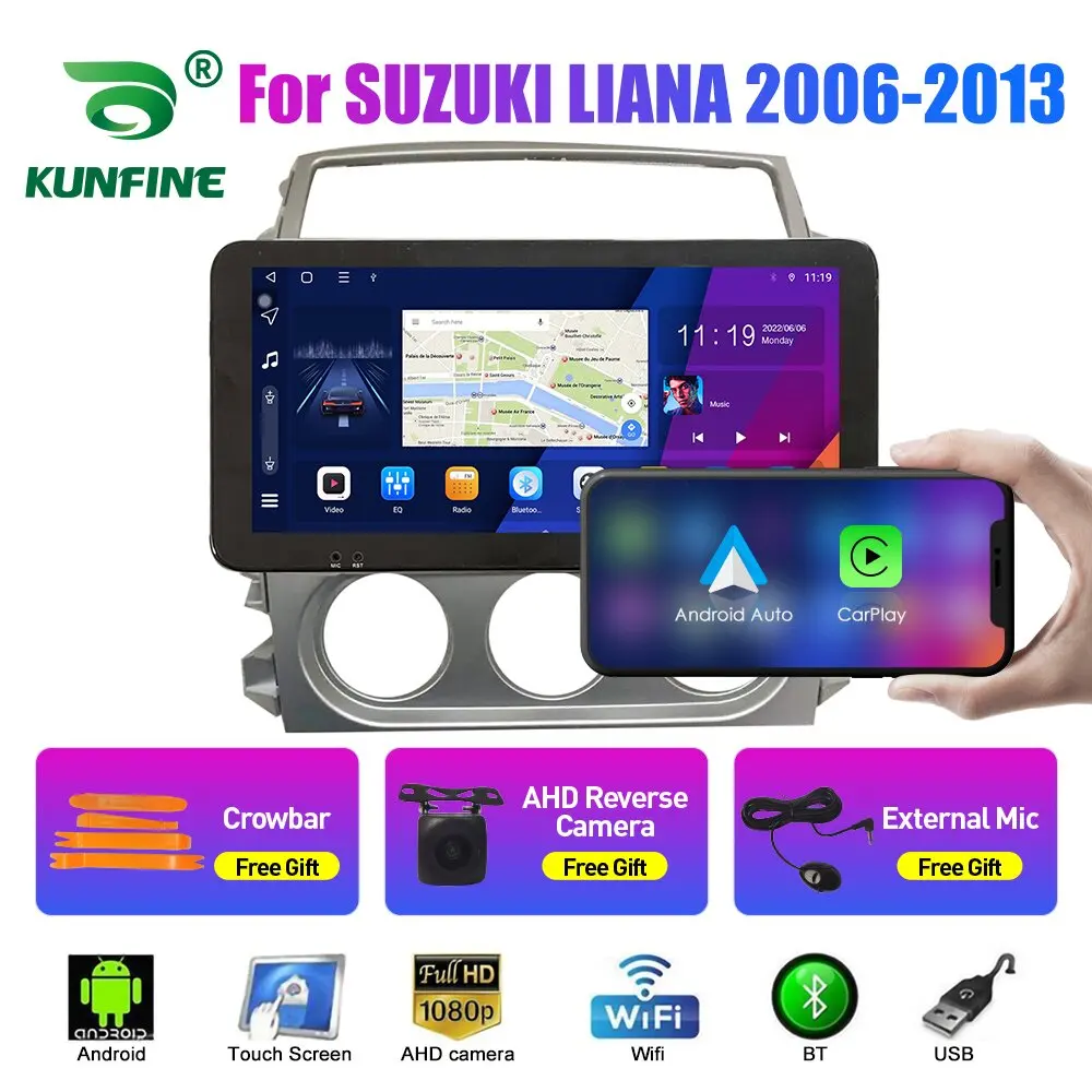 

10,33-дюймовый автомобильный радиоприемник для SUZUKI LIANA 2006-2013 2Din Android, восьмиядерный автомобильный стерео DVD, GPS-навигатор, плеер, QLED-экран Carplay