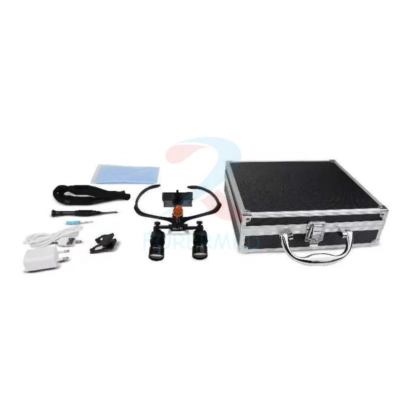 New Magnification Lenses 6x Denta Glass Headlight Dentl Ergonomic Loupes With Light Oral Surgery Den al Angle Magnifier