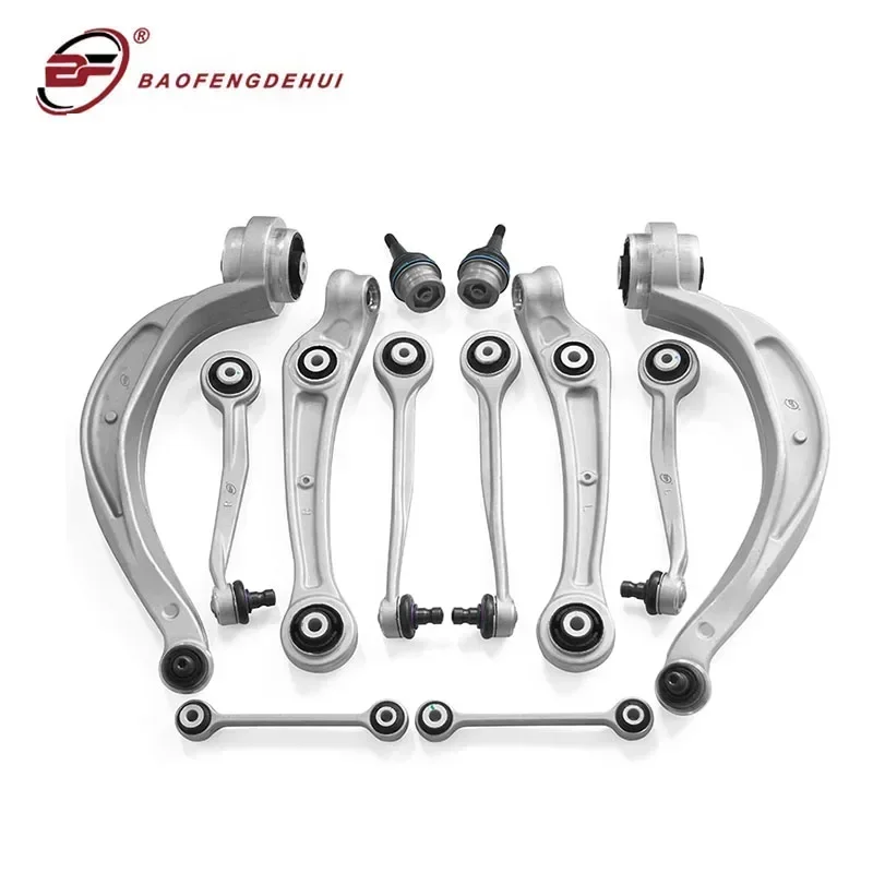 

12 шт., подвеска передней оси автомобиля, верхний нижний поворотный рычаг, шаровой шарнир, рычаг управления гусеной способностью для Audi A4 B8 Q5 A5 A7 2007-2016