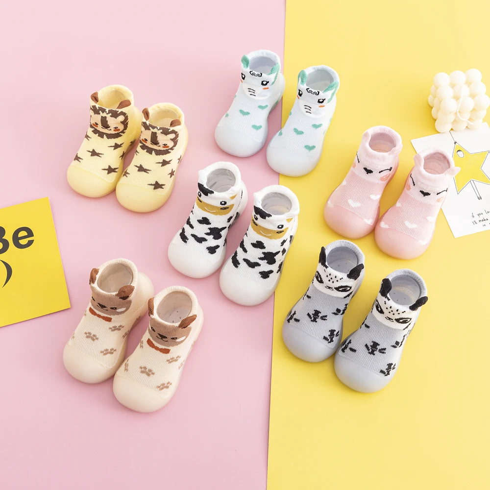 new arrival spring baby sock shoes  cute animal style floor shoes chidren anti-slip home shoes