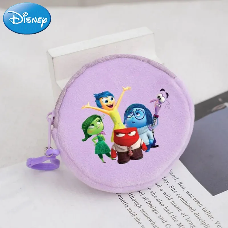 

Inside Out 2 Coin Purse Plush Disney Cartoon Joy Anger Disgust Sad Anxiety Embarrassing Casual Purse Kids Toys for Birthday Gift