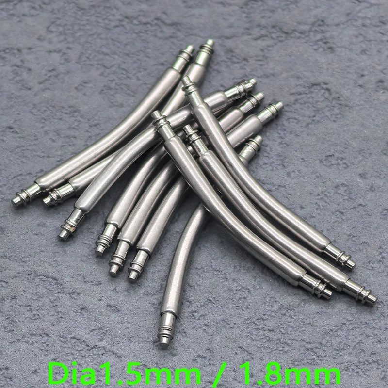 ضياء 1.5 مللي متر/1.8 مللي متر 10/20 قطعة منحني الربيع بار حزام ساعة اليد ربط دبابيس صالح ل Width16mm-24mm الفولاذ المقاوم للصدأ حزام ساعة اليد الروابط أجزاء #3